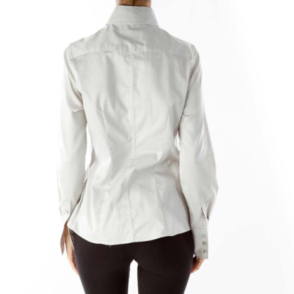 Banana Republic Gray Buttoned Shirt - Picture 3 of 3